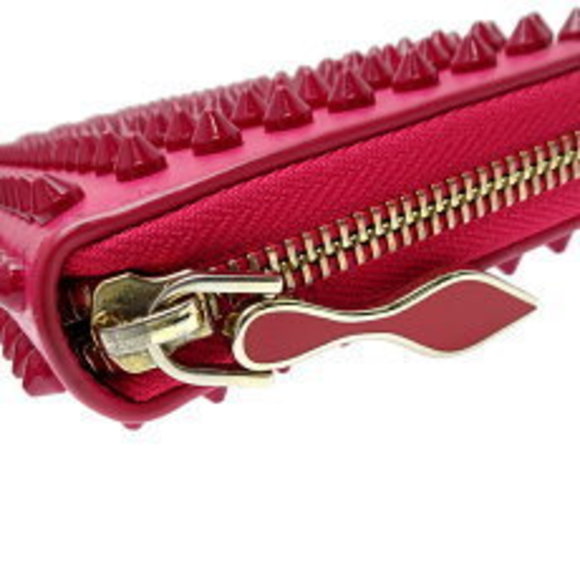 Christian Louboutin Panettone Spike Long Wallet Leather Pink - Picture 9 of 9